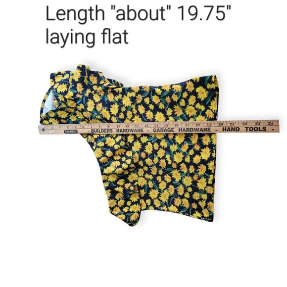 Anthropologie Maeve One-Shoulder Yellow/Black Floral Ruffled Top size S NWT - Picture 11 of 14